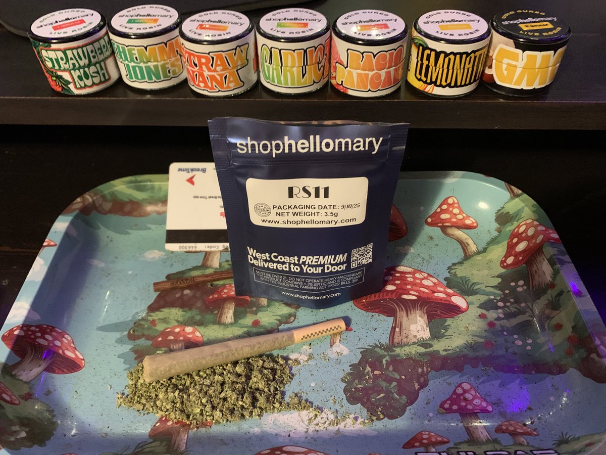 Yo this RS-11 from <a href="/ShopHelloMary/">Shop Hello Mary</a> is legit one of my favorite strains I’ve smoked this year. The taste perfectly mixed between sweet &amp; tangy. The burn was clean, and you know the high is balanced and giggly. Perfect silly buzz to start my day. Easy 8.5/10. It just made the list!