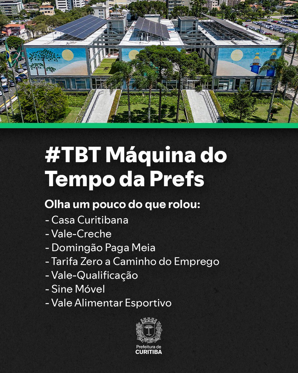 curitiba_pmc's tweet photo. #TBT Máquina do Tempo da Prefs 💚 🚀
Cada conquista é resultado de um trabalho que fazemos juntos!
Seguimos construindo, lado a lado, uma Curitiba cada vez melhor.
#PrefeituraDeCuritiba #Curitiba #TrabalhoQueTransforma #TBT #MáquinaDoTempo https://t.co/qkmMjPg4HR