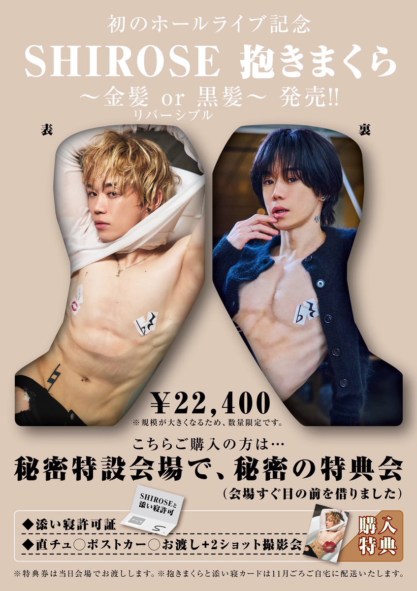 抱きまくら 〜金髪or黒髪〜 9/20 限定販売します✨ ＼ 初のホール