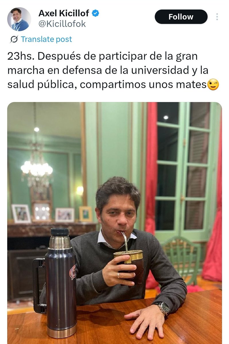 Único pais en el planeta donde un tipo con retraso mental repitiendo consignas zurdas de colegio secundario suma votos por tomar mate.