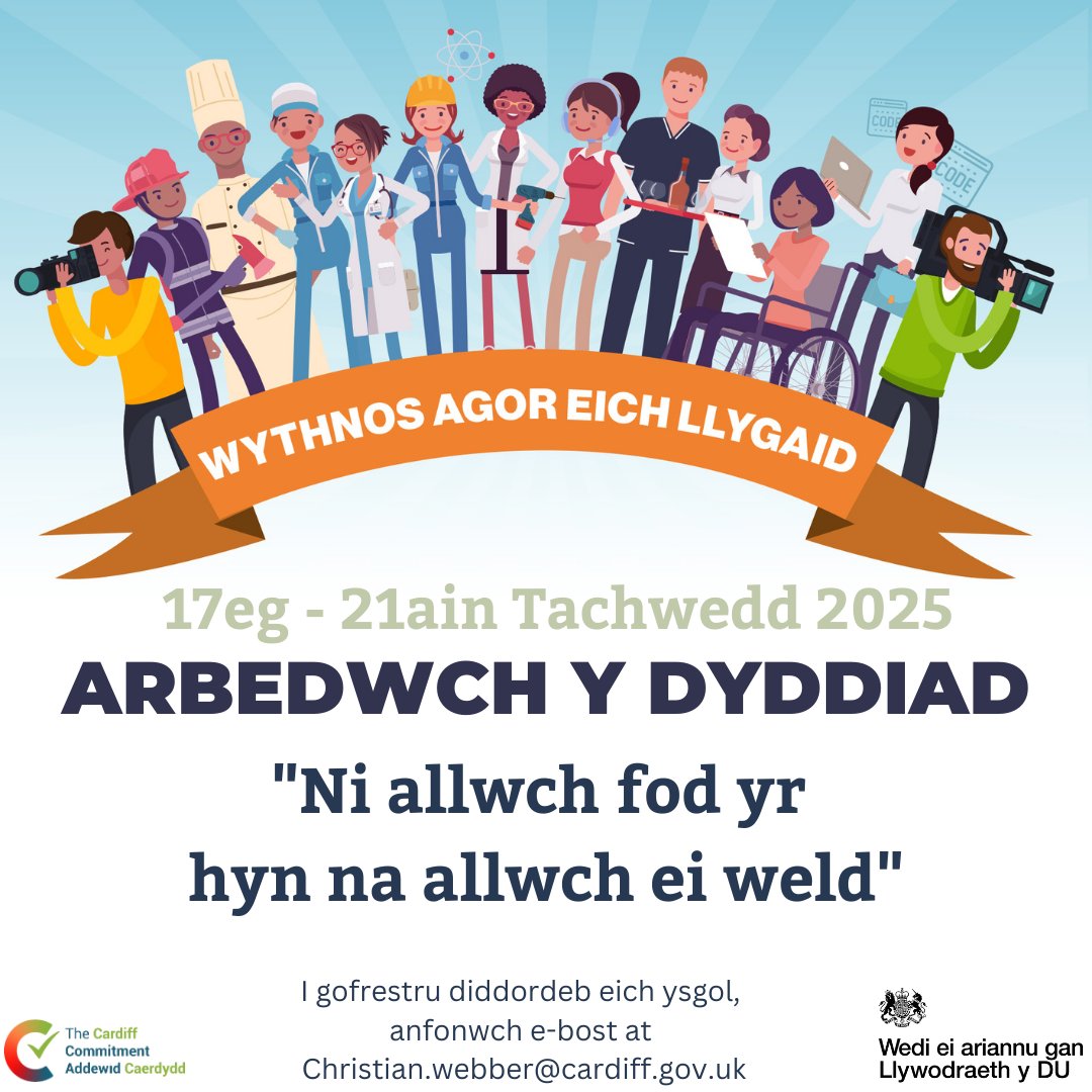 CdfCommitment's tweet image. Mae wythnos Agor Eich Llygaid yn ddigwyddiad rhithwir ledled y ddinas gan Ymrwymiad Caerdydd ar gyfer disgyblion Blwyddyn 5 a 6 ledled Caerdydd. 

Cadwch y dyddiad a bydd gwahoddiad Eventbrite yn cael ei anfon ar ddiwedd y mis.