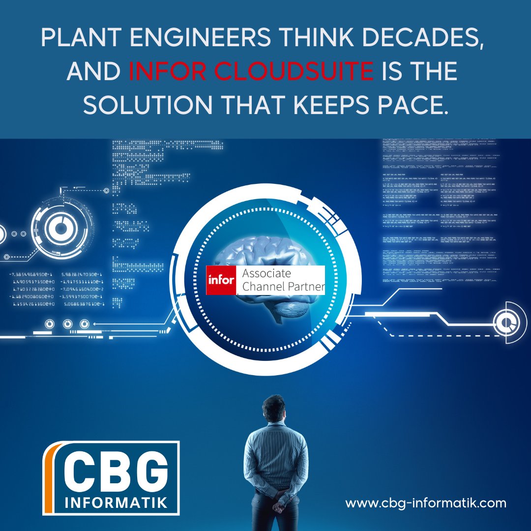 CBG_Informatik's tweet image. Quote of the week: Infor CloudSuite is the solution that keeps pace.
CBG Informatik GmbH
.
.
.
#cbginformatik #ERP #erpsystem #cloudsolution #cloud #Infor #IBM #production #manufacturing #project #projectmanagement #quoteoftheweek