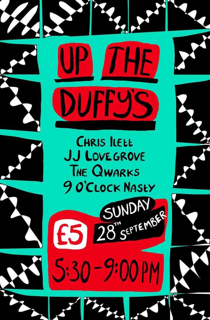 Cellar Dweller house-band The Qwarks (AKA The Headonists when backing "Anderson from #Crazyhead") coming to Leicester on Sunday 28th to play with co-dwellers 9 o'clock <a href="/9nasty2/">9nasty</a> 

#gig #livemusic #Leicester