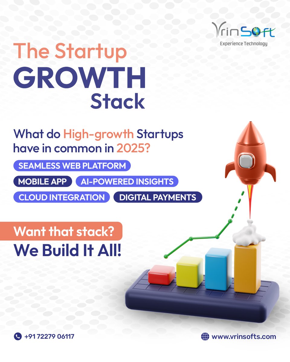 vrinsofts's tweet image. The fastest-growing startups in 2025 have one thing in common: They’re powered by smart, scalable tech.

Let Vrinsoft be your ultimate growth partner, DM us or visit vrinsofts.com NOW!

#AppDevelopment #AIDevelopment #CloudIntegration #DigitalPayments