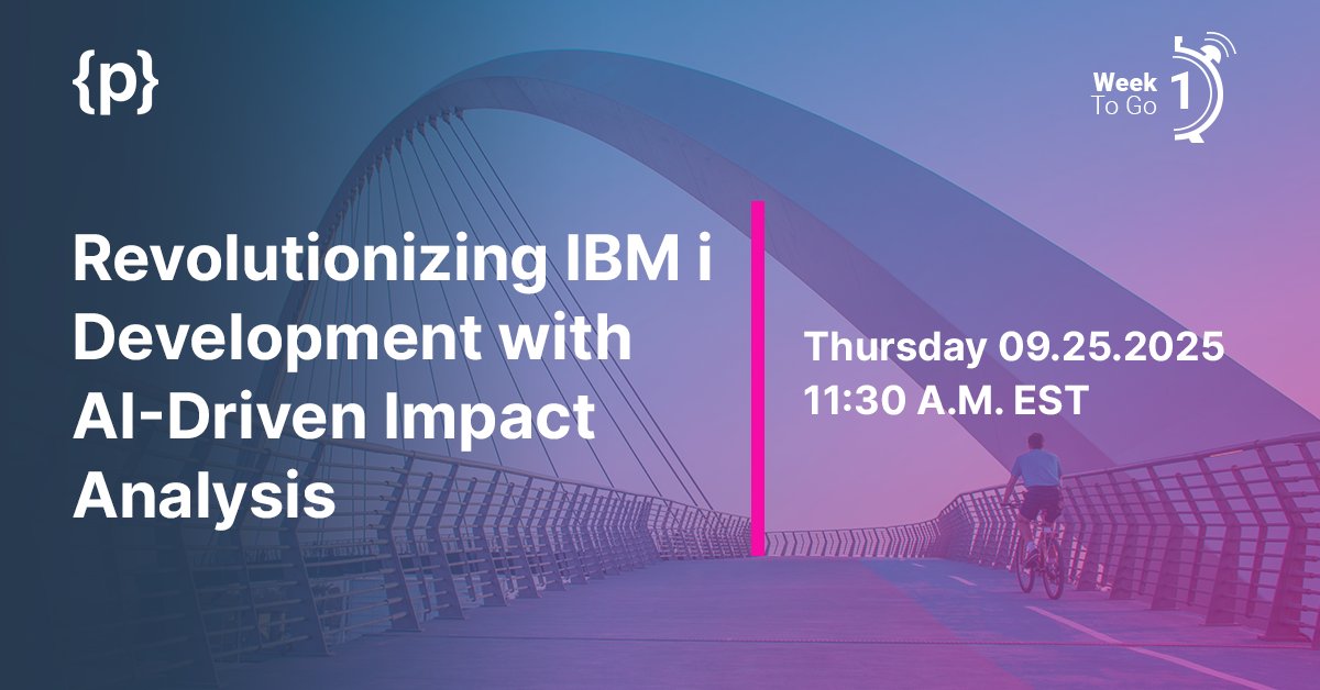 programmersio's tweet image. Reduce IBM i impact analysis time by up to 90%!
Join IBM i Champion Mike Pavlak next week to learn how automation + the iA tool can supercharge change management & modernization.
🔗 Register free: programmers-io.zoom.us/webinar/regist…
#ImpactAnalysis #TechWebinar #iATool #IBMiModernization
