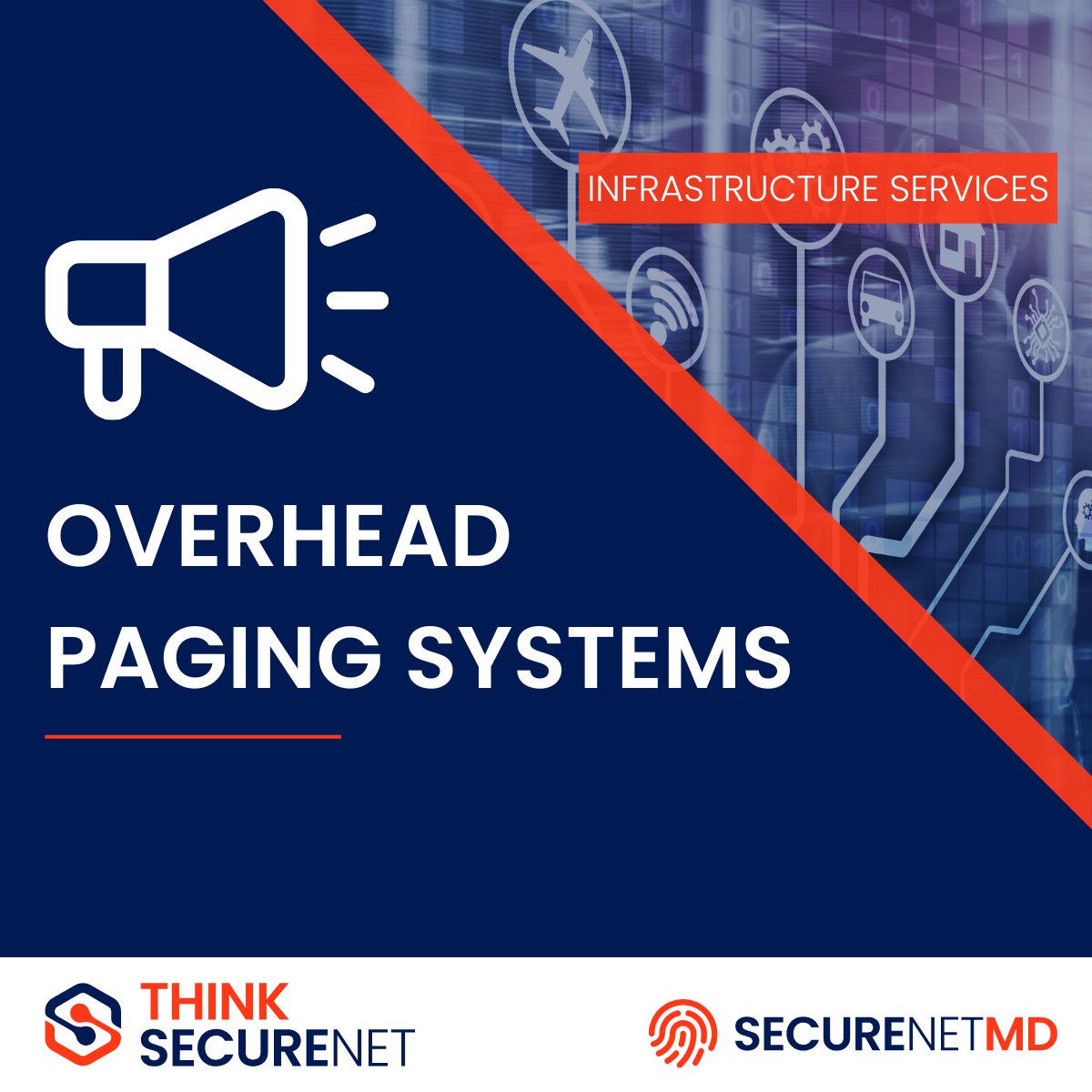 ThinkSecureNet's tweet image. At #ThinkSecureNet, we offer a full range of managed infrastructure services.
Enhance your safety system with our overhead paging systems. Effectively deliver critical safety and security information over a wide range of spaces in offices, schools, and outdoors. #Communication
