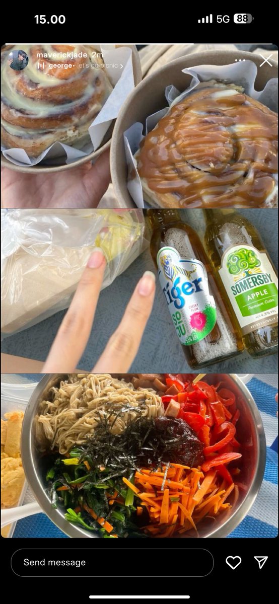 myungjaehyuen's tweet photo. [💬] Maverick Jade #theMJ 

It was super wild, super loud, but at least we save the day with a good food in this picnic date. Would love to gather twice! https://t.co/HOAbrMwuhI