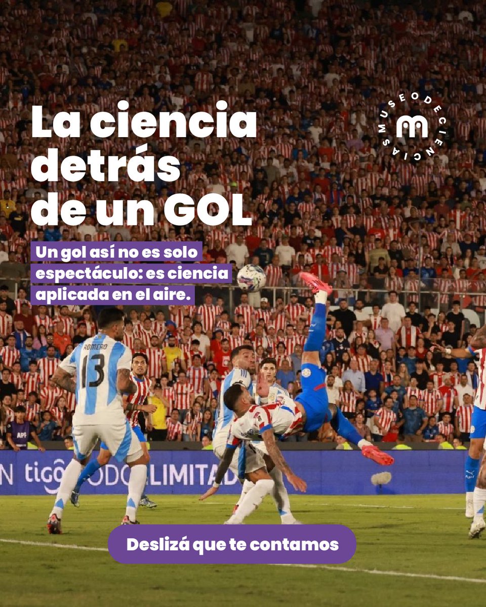 muci_py's tweet image. ⚽💥 Detrás de cada golazo hay física, matemática y precisión científica 👉 la ciencia también juega 🤓