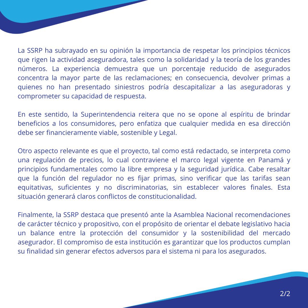 Superintendencia de Seguros y Reaseguros (@supersegurospa) / Posts / X