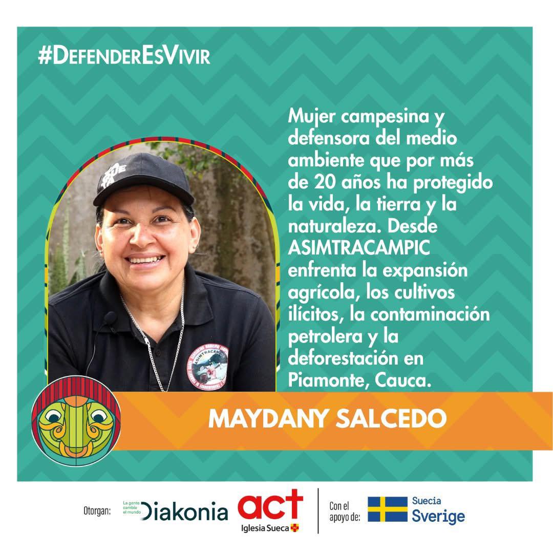 Hoy celebramos el reconocimiento al trabajo y compromiso de Maydany Salcedo, presidenta de <a href="/asimtracampic/">Asimtracampic</a>, y del Movimiento Nacional de Víctimas de Crímenes de Estado (<a href="/Movicecol/">Movice</a> ), organizaciones que acompañamos desde SweFOR en Colombia.