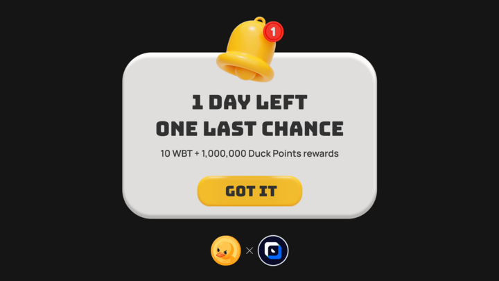 duel_duck's tweet photo. 🦆 All rewards from the #TI2025 tournament have already landed in the winners’ wallets.
But there’s still one more - Whitechain x Duel Duck tournament ends tomorrow.
💰 10 $WBT + 1m Duck Points are waiting. Set up your Whitewallet and duel today.
👉 https://t.co/KtpSka3Awv https://t.co/ozBzIikIGh