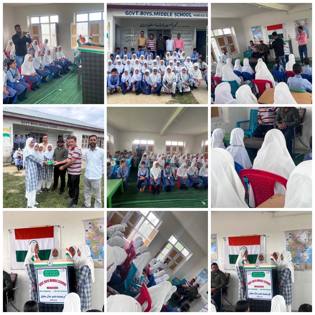 kasheer_w's tweet image. "Day with  organised at Govt MS Marazigund on 18 Sep 25 . Students &amp;amp; teachers actively participated in quiz &amp;amp; interactive sessions, fostering camaraderie, discipline &amp;amp; positivity among the youth. #YouthEngagement #ConfidenceBuilding"