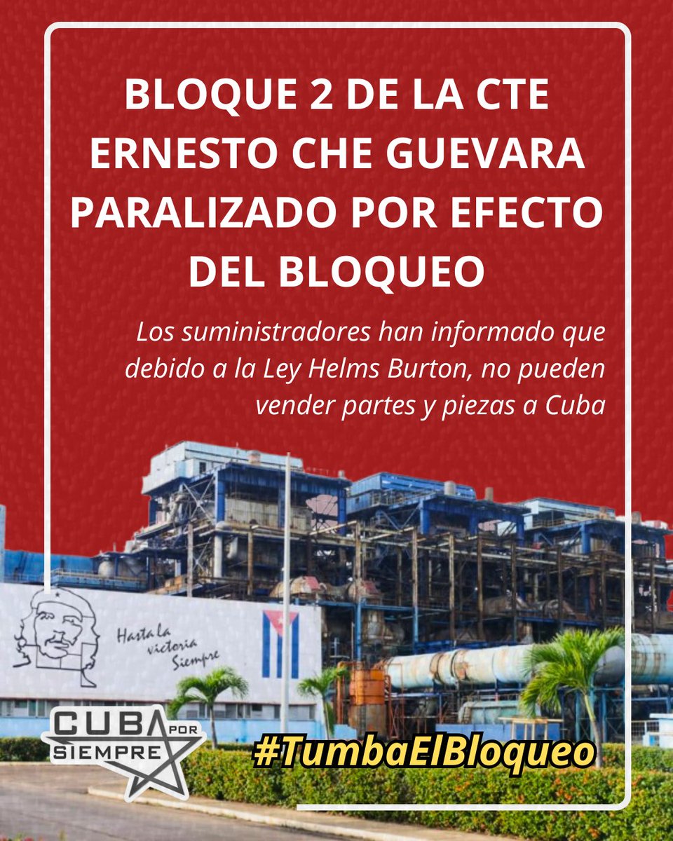 Algunos en Miami o hasta el propio Marco Rubio dicen, ¡el BLOQUEO a Cuba no existe!... ¿por qué sufrimos sus efectos? ¿por qué siguen persiguiendo nuestras inversiones?
¿Hasta Cuándo ? ¡#TumbaElBoqueo!