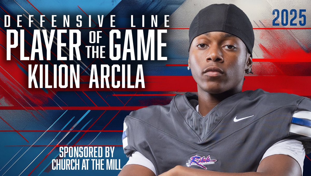 Congratulations to our Defensive Line Player of the Game vs Greer!!!!

Sponsored by
🏈 CHURCH OF THE MILL 🏈