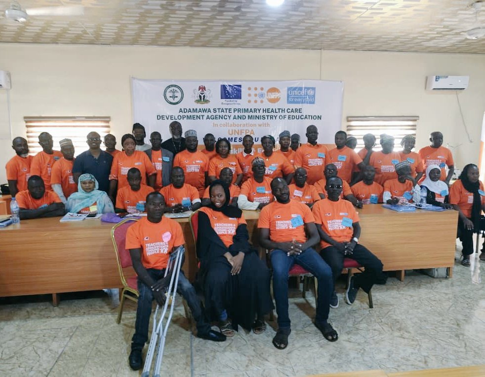 With funding from the EU-SARAH Initiative, we have concluded the pilot phase of a Comprehensive Life Skills Education (CLSE) Programme in #Yola , and empowered 44 educators with the knowledge to positively  influence health, wellbeing and dignity in their communities.
 🇪🇺 🇳🇬 🤝