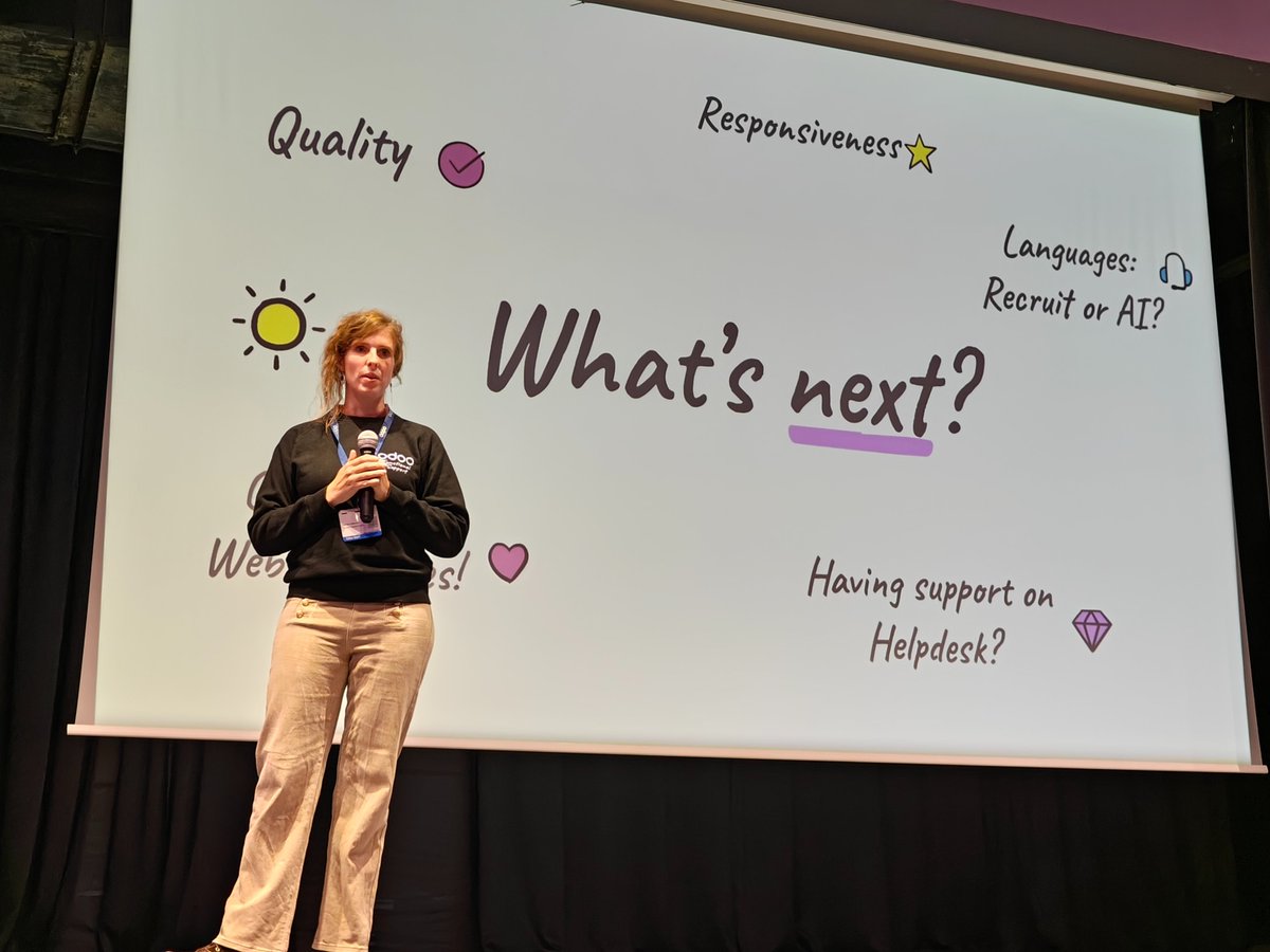 Using Live Chat allowed us to dramatically improve the app. Next step maybe: using Helpdesk for support (currently managed in Project) 👀 #OdooExperience #odoo