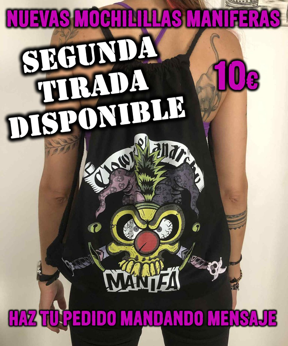 Este verano han triunfado estas mochilillas así que vamos con otra nueva tirada que podéis adquirir haciendo pedido para enviároslo o en el bolo de este sábado en el Muxismo Rock.