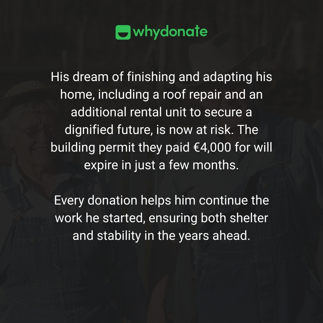 whydonate's tweet image. 🏠 After two life-saving surgeries, they face the challenge of living on a disability pension, their dream of adapting their home is at risk, but your support can help.💚Every donation makes a difference.
Link: whydonate.com/fundraising/in…
#Fundraiser #Support #WhyDonate #Donate