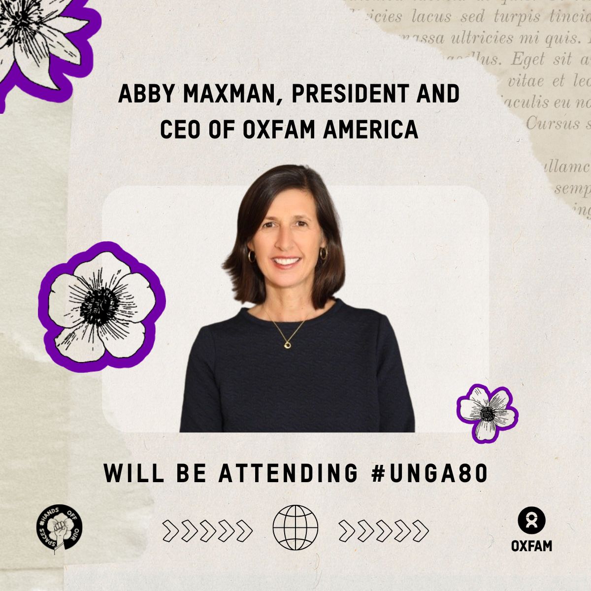 This year at #UNGA80, I’ll be speaking out to defend civic space and those who risk everything for justice.

We must act urgently on Gaza, feminist priorities, climate, &amp; humanitarian access to safeguard our shared future. #HandsOffOurSpaces #TheFutureIsEqual