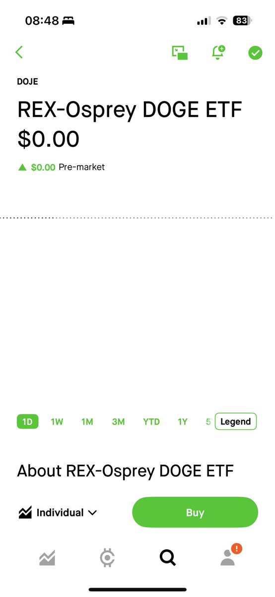 Dogechap's tweet image. Doge ETF now on Robinhood &amp;amp; Fidelity
#DogeETF