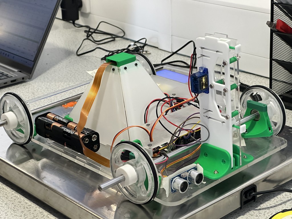 A close up of some of the awesome devices at our Scotland regional finals this year #designchallenge #engineering #mecheng #throwbackthursday