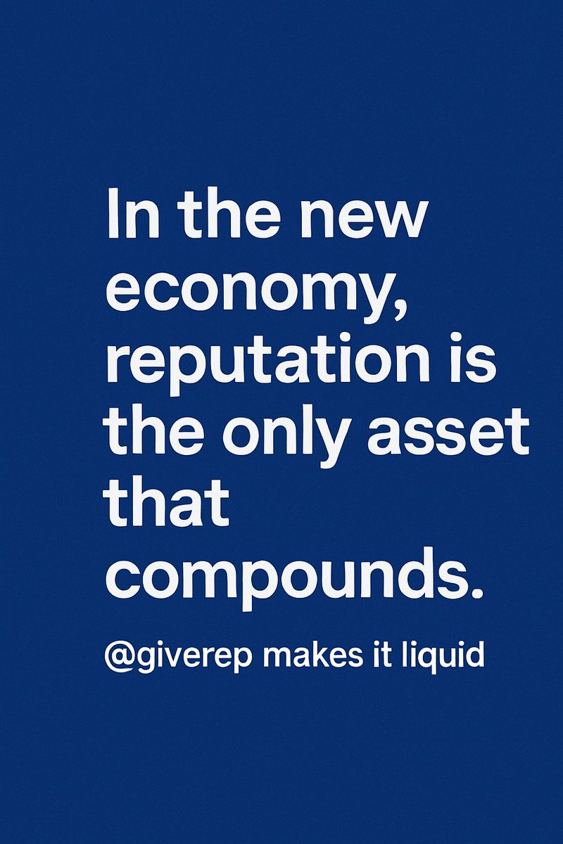 Khosbujess's tweet image. Recognition Economy
→ "Not all contributions come with tokens. @giverep ensures every act of value gets recognized."

Beyond Follower Counts
→ "Followers don’t prove trust. Reputation does. That’s why @giverep matters."

#GiveRep #OnchainReputation #SocialFi #Web3Identity