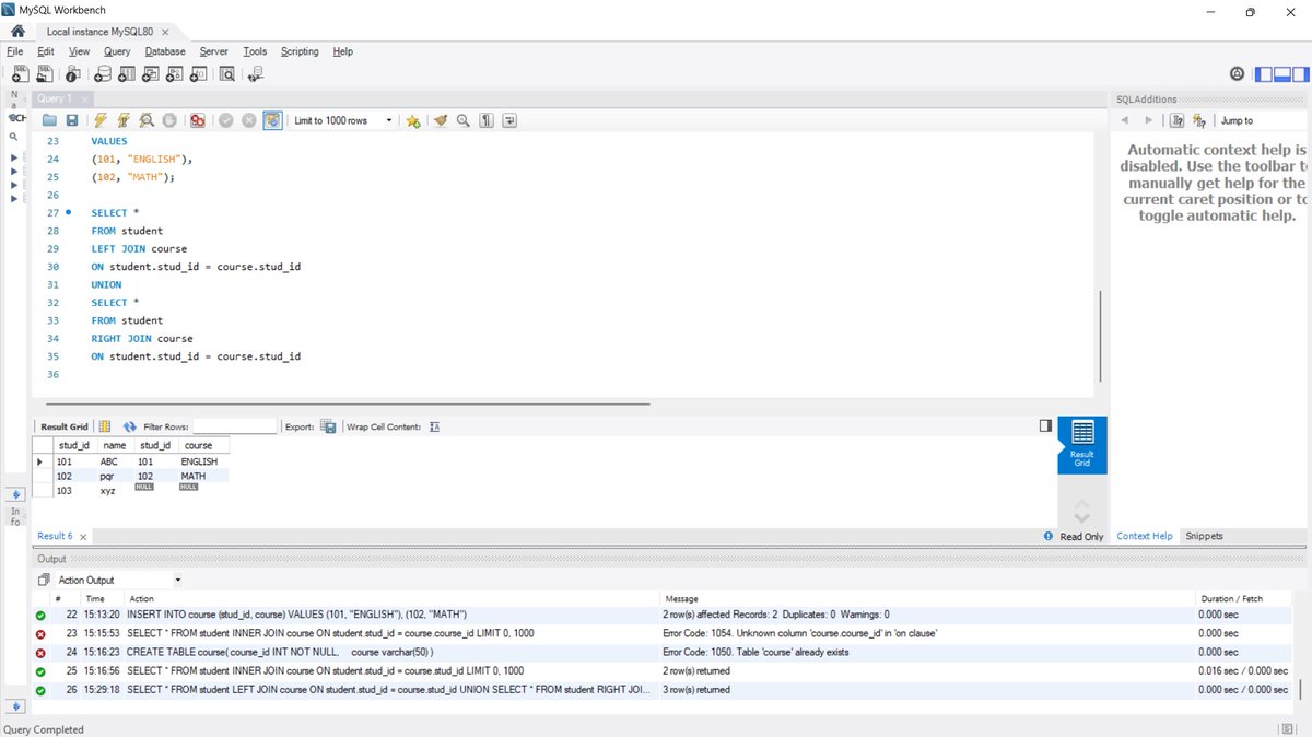 Dhananjay_R_26's tweet image. Day 48-49 of #CodeWithConsistency
Completed SQL course using MySQL from @ApnacollegeX with @ShradhaKhapra_ mam
-working on one React.js project
✅Revised OOP's 
-did revision of DSA from last 2 days beacuse attending Java Workshop at college
#buildinpublic #java #DSA #REACT