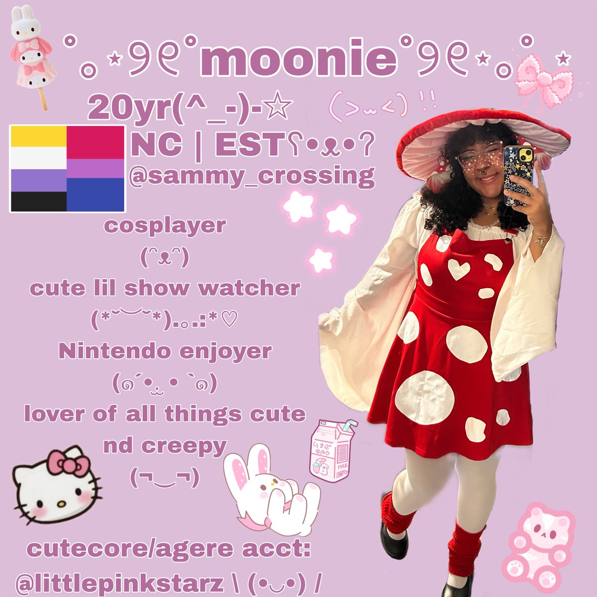 sammy_crossing's tweet image. +*:ꔫ:*﹤About Me ﹥*:ꔫ:*+ﾟ
looking for moots pls guys be my friend I&apos;m cool I swear( ･ั﹏･ั)

new WIP cutecore acct
☆╰┈➤ @littlepinkstarz 

#promotwt #aboutme #intro #cutecore #mootstwt