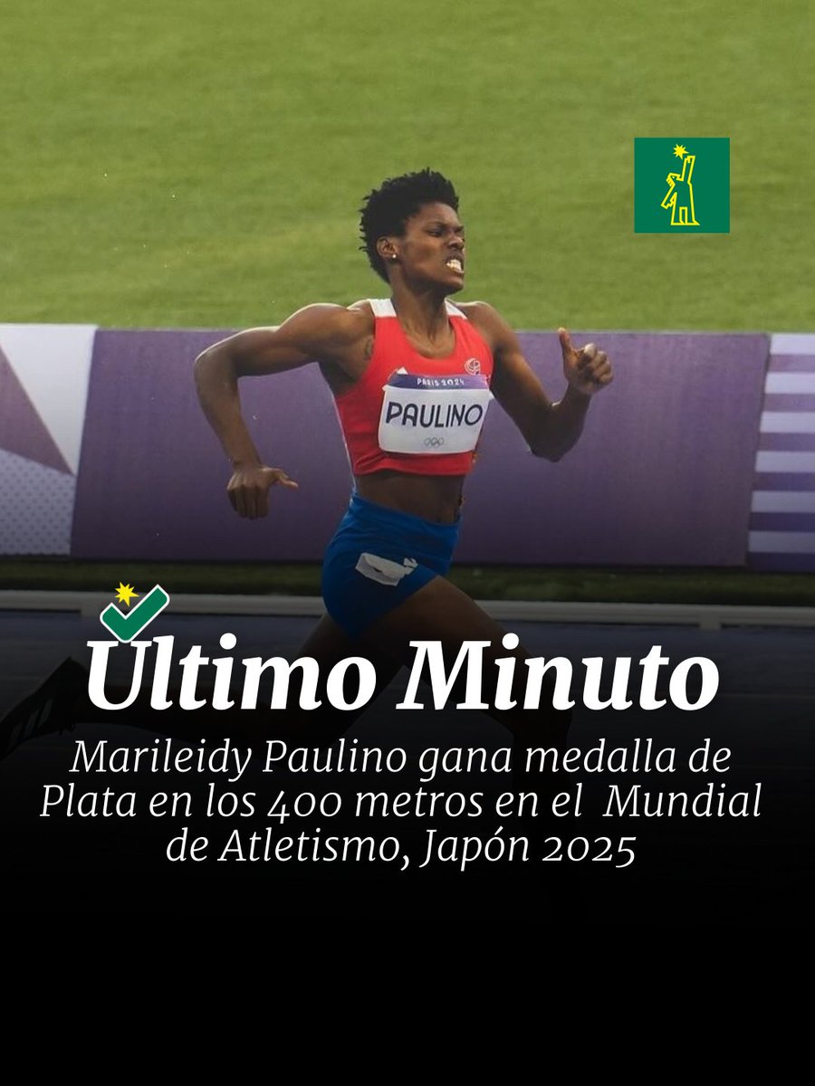 🔴|#ÚltimoMinutoDL| 🇩🇴  Marileidy Paulino gana medalla de Plata en los 400 metros en el  Mundial de Atletismo, Japón 2025 con 47.98.

🥇 ¡Orgullo nacional!
💙 ¡Gracias por representar a la República Dominicana con tanta grandeza!

#DiarioLibre #MarileidyPaulino