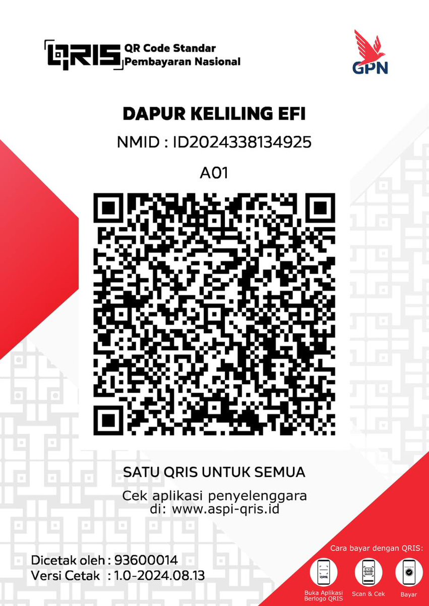 Dapur Keliling EFI (Emergency Foodtruck Indonesia) (@dapurkelilingef) on Twitter photo <a href="/SistersInDanger/">Sisters in Danger x Simponi ๐</a> Jadwal bagi 100 porsi makan malam gratis untuk ojol, kurir, & dhuafa berikutnya: Sabtu, Senin, Rabu, Jumat.
Yang mau titip donasi ke kami & <a href="/SistersInDanger/">Sisters in Danger x Simponi ๐</a> bisa lewat:
- kitabisa.com/campaign/dapurโฆ
- Qris di bawah ini ๐๐ฝ
#WargaJagaWarga <a href="/FunJunkies/">Maina โค</a> <a href="/BudiBukanIntel/">Budi Berdikari ๐ฟ๐ฆ๐จ๐ฎ๐งโโ๏ธโ๐ฆ๐๐จ๐</a> <a href="/SistersInDanger/">Sisters in Danger x Simponi ๐</a> Jadwal bagi 100 porsi makan malam gratis untuk ojol, kurir, & dhuafa berikutnya: Sabtu, Senin, Rabu, Jumat.
Yang mau titip donasi ke kami & <a href="/SistersInDanger/">Sisters in Danger x Simponi ๐</a> bisa lewat:
- kitabisa.com/campaign/dapurโฆ
- Qris di bawah ini ๐๐ฝ
#WargaJagaWarga <a href="/FunJunkies/">Maina โค</a> <a href="/BudiBukanIntel/">Budi Berdikari ๐ฟ๐ฆ๐จ๐ฎ๐งโโ๏ธโ๐ฆ๐๐จ๐</a>