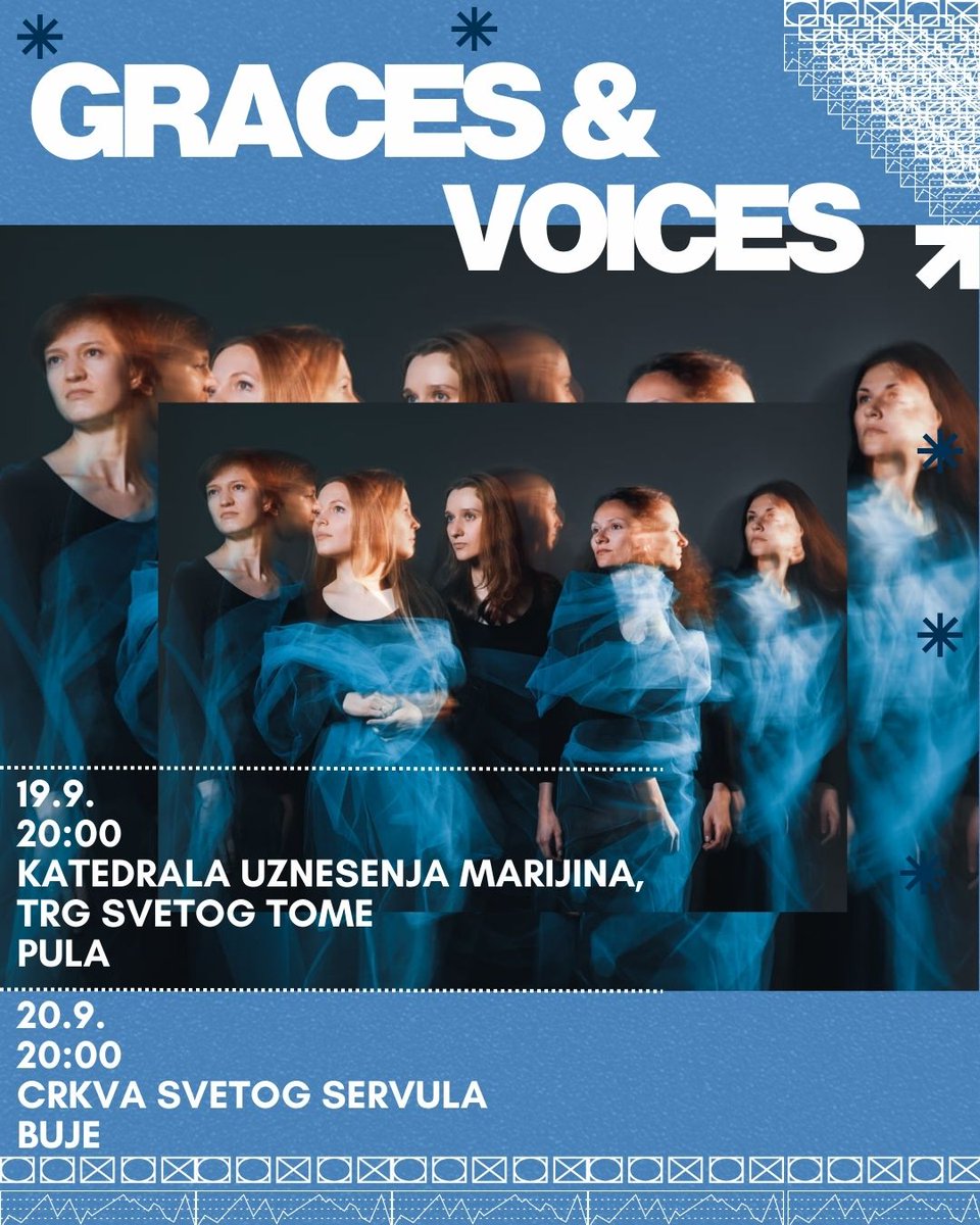 As part of the 26th edition of the festival Organum Histriae, the women's vocal ensemble Graces &amp; Voices, with the support of the Austrian Cultural Forum Zagreb, will perform on September 19th in Pula and on September 20th in Buje. 🥳🤩🇦🇹🇭🇷

See you in Pula and Buje! 🎶🎵