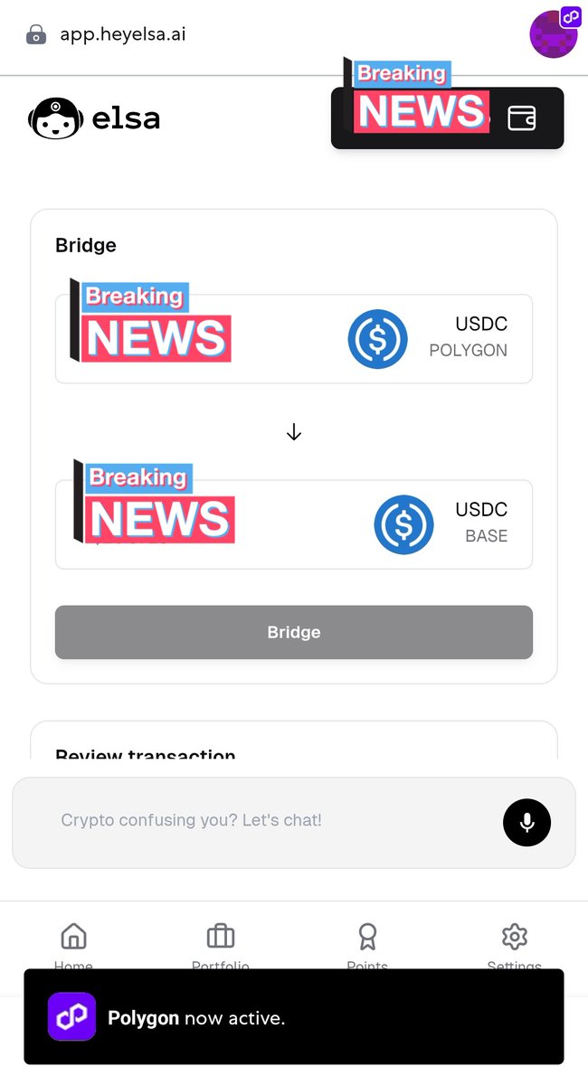 Exactly, that's one thing I've noticed when bridging on <a href="/HeyElsaAI/">HeyElsa</a>  compared to the usual hassles. Plus the low gas fees and reward points really give users more values while interacting. I hope you're also making onchain interactions
