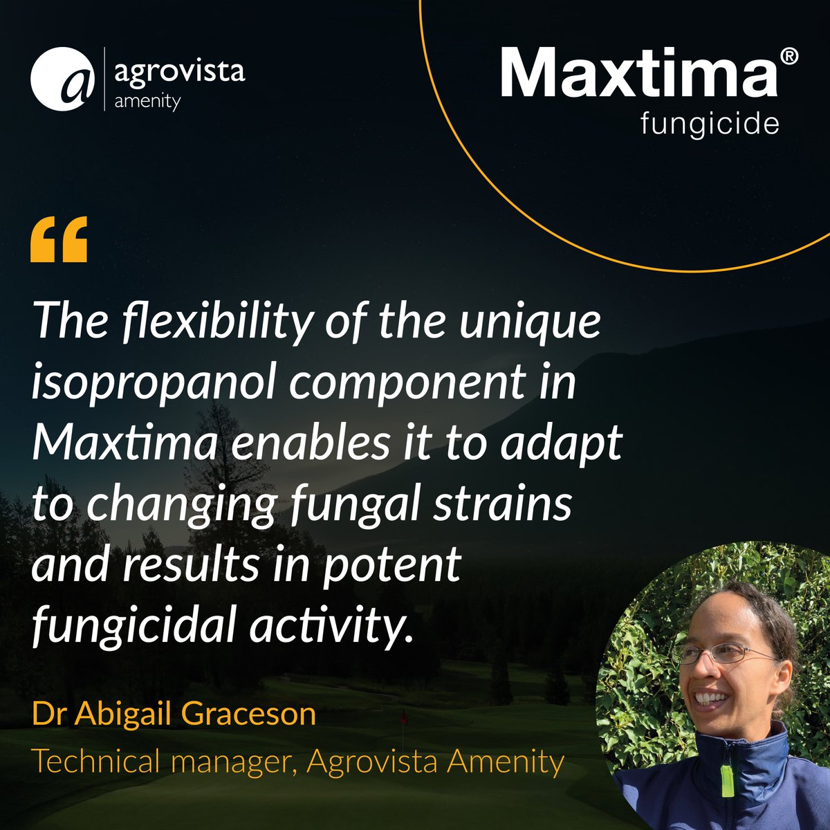 Maxtima® provides turf-safe broad-spectrum disease control.

#Maxtima #FlexiPowerFungicide #LastingResults

amenity.agrovista.co.uk/product/maxtima