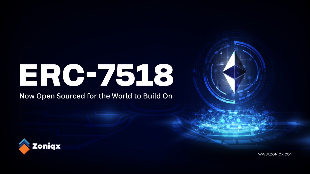 Big milestone for RWA tokenization
 
Excited to announce that we’ve open-sourced the #ERC7518 reference implementation, the foundation that powers our Zoniqx zProtocol for secure and compliant tokenization!
 
ERC-7518, also known as #DyCIST (Dynamic Compliant Interoperable
