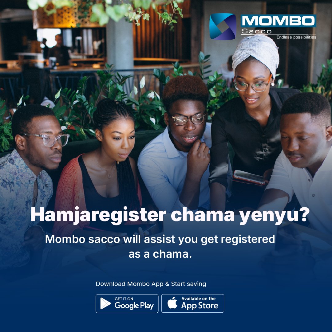 mombosacco's tweet photo. Empower Your Chama with Mombo Sacco! 🎉🤝 Unlock new opportunities with ease as we guide your group through the process of obtaining a Chama certificate. Join our community today and watch your collective financial goals soar! #MomboSacco# ChamaSuccess #FinancialGrowth https://t.co/6wtieBVMrE