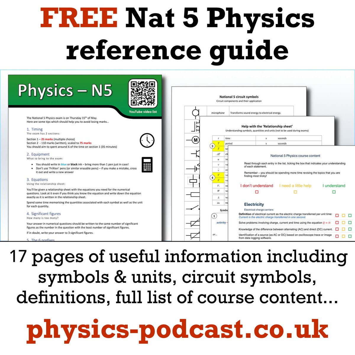 Make a great start to National 5 Physics with this FREE 17 page reference guide, full of helpful information - use it when revising and it could make all the difference. #physics #national5 #revision