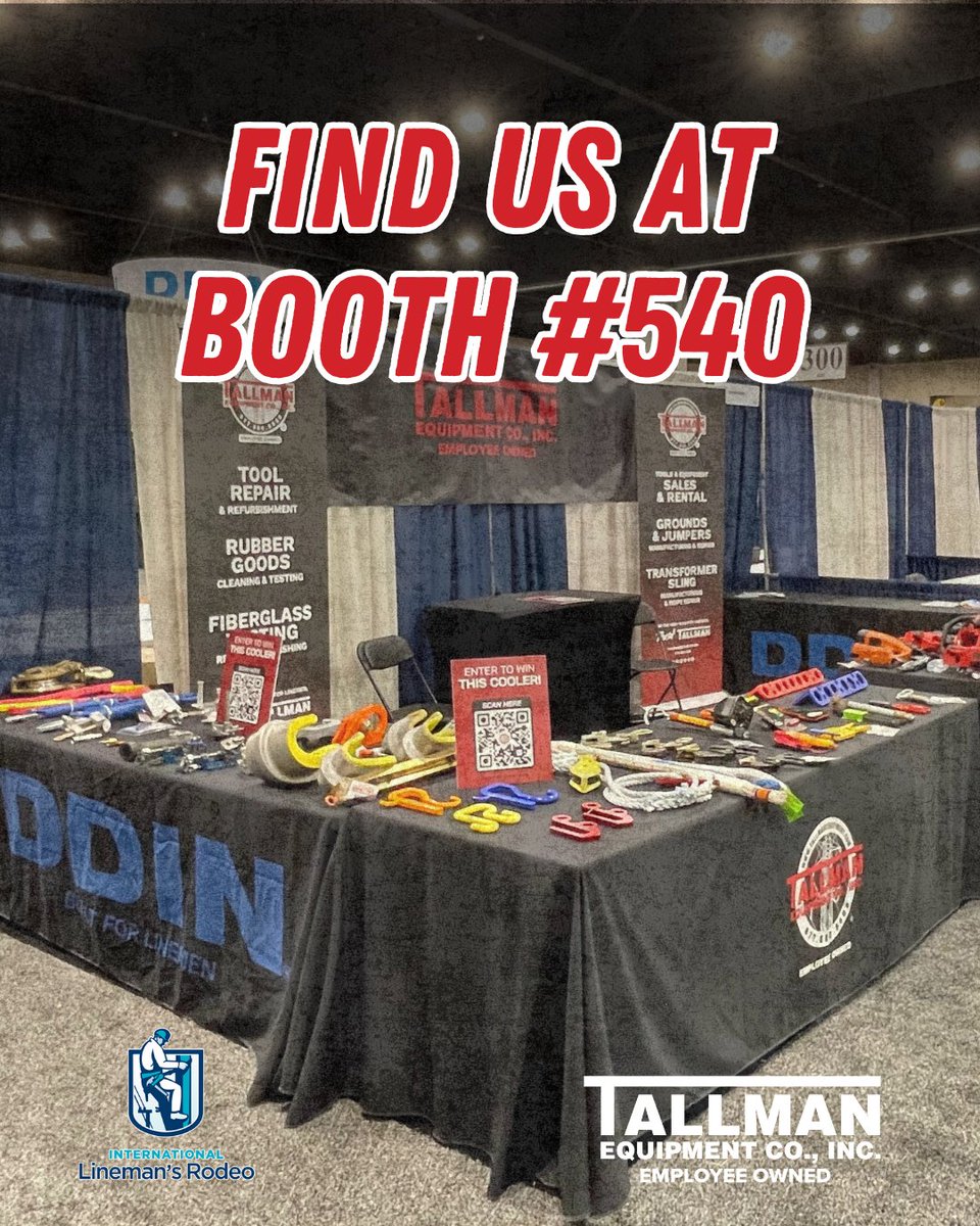 The International Lineman’s Rodeo is coming up fast and the Tallman crew is ready. You know we’ll be talking tools, gear, and the services that keep you working safe and sharp. ⁠
⁠
Supporting lineman since 1952, we've got what you need to get the job done right. Stop by booth
