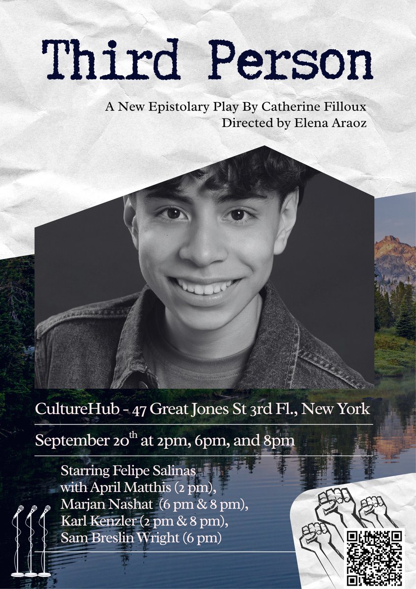 CFillouxWriter's tweet photo. Hope you can come to my new play this Saturday 9/20 at 2pm, or 6pm, or 8pm, it's free, tickets here https://t.co/DsmblJu9Sm https://t.co/ePmM4oHVZx