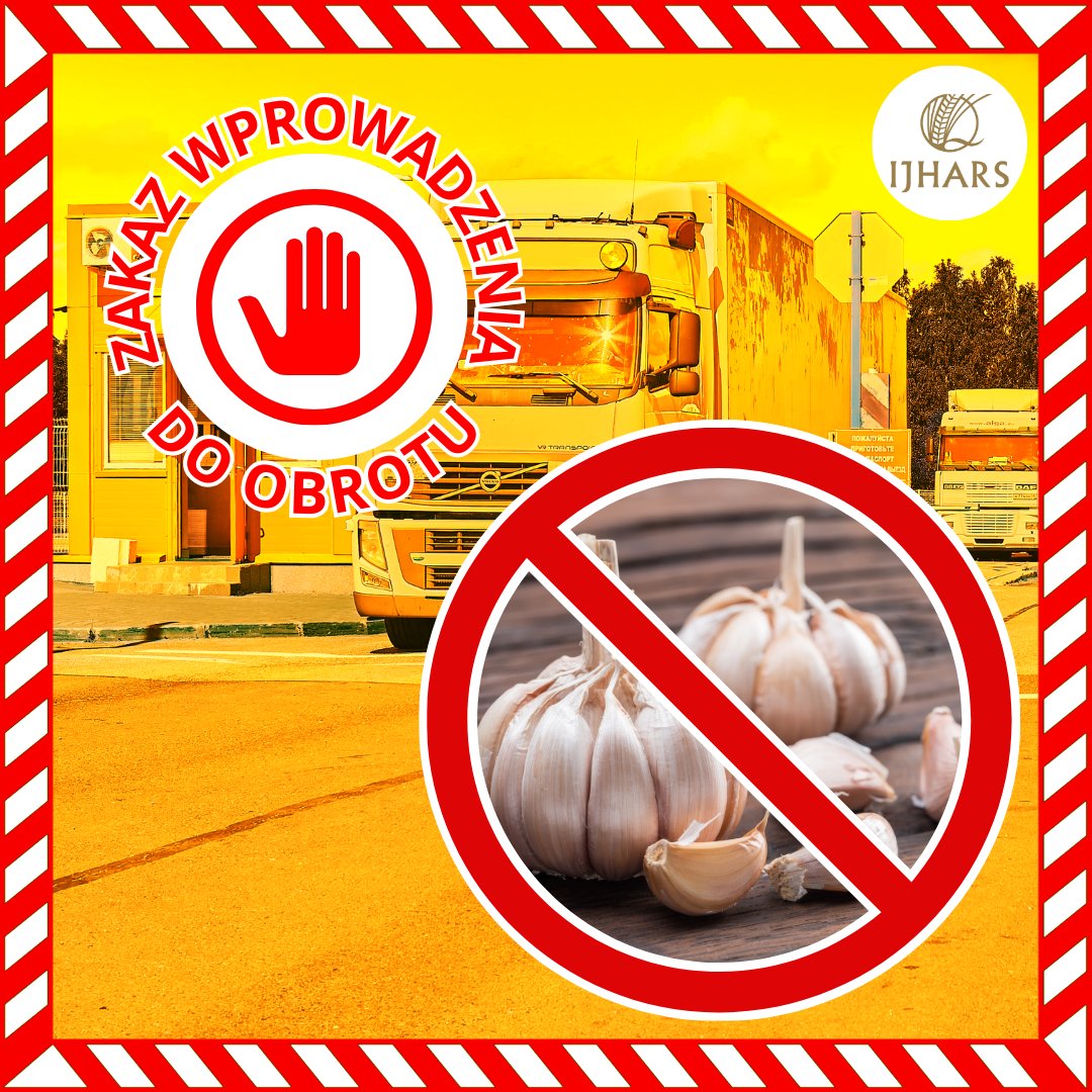 #IJHARS w Warszawie uniemożliwił wprowadzenie na polski rynek partii czosnku o masie 23 ton, importowanego z Chin, z powodu braku kraju pochodzenia na etykiecie. 🚫🚛🇵🇱
#IJHARS #BezpiecznaGranica