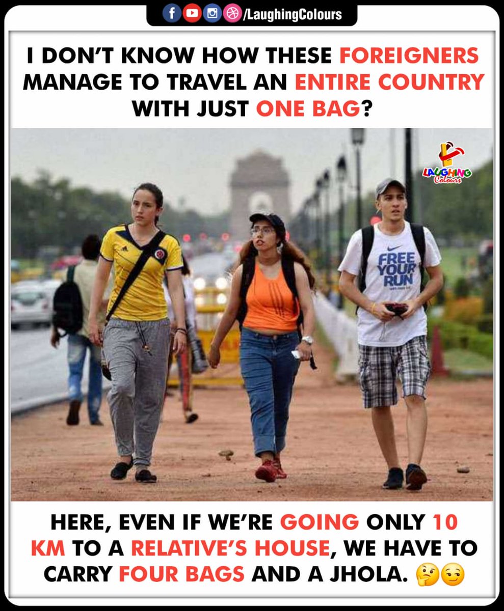 LaughingColours's tweet image. Travel light goals 😅✈️

#TravelHumor #Backpacking #FunnyMemes #Wanderlust #Relatable #TravelLife