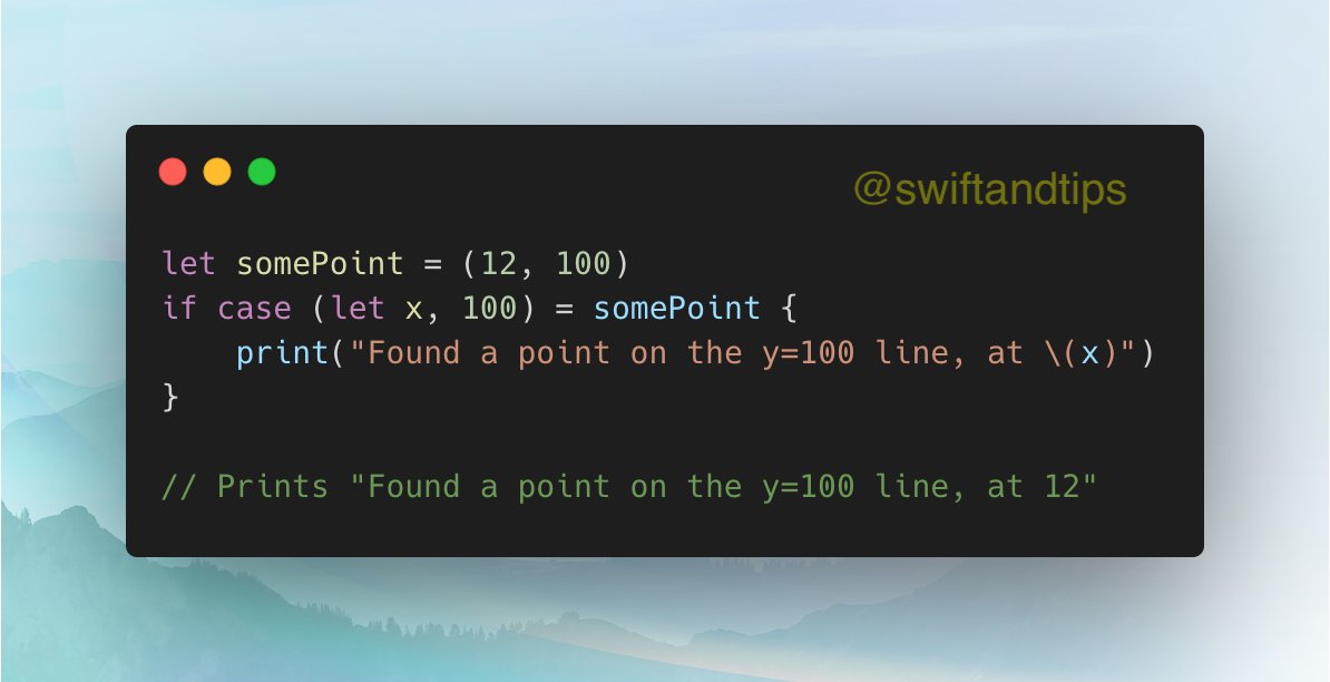 swiftandtips's tweet image. In Swift 6.2, you can use case patterns as the condition for an if statement! 😲
What do you think?