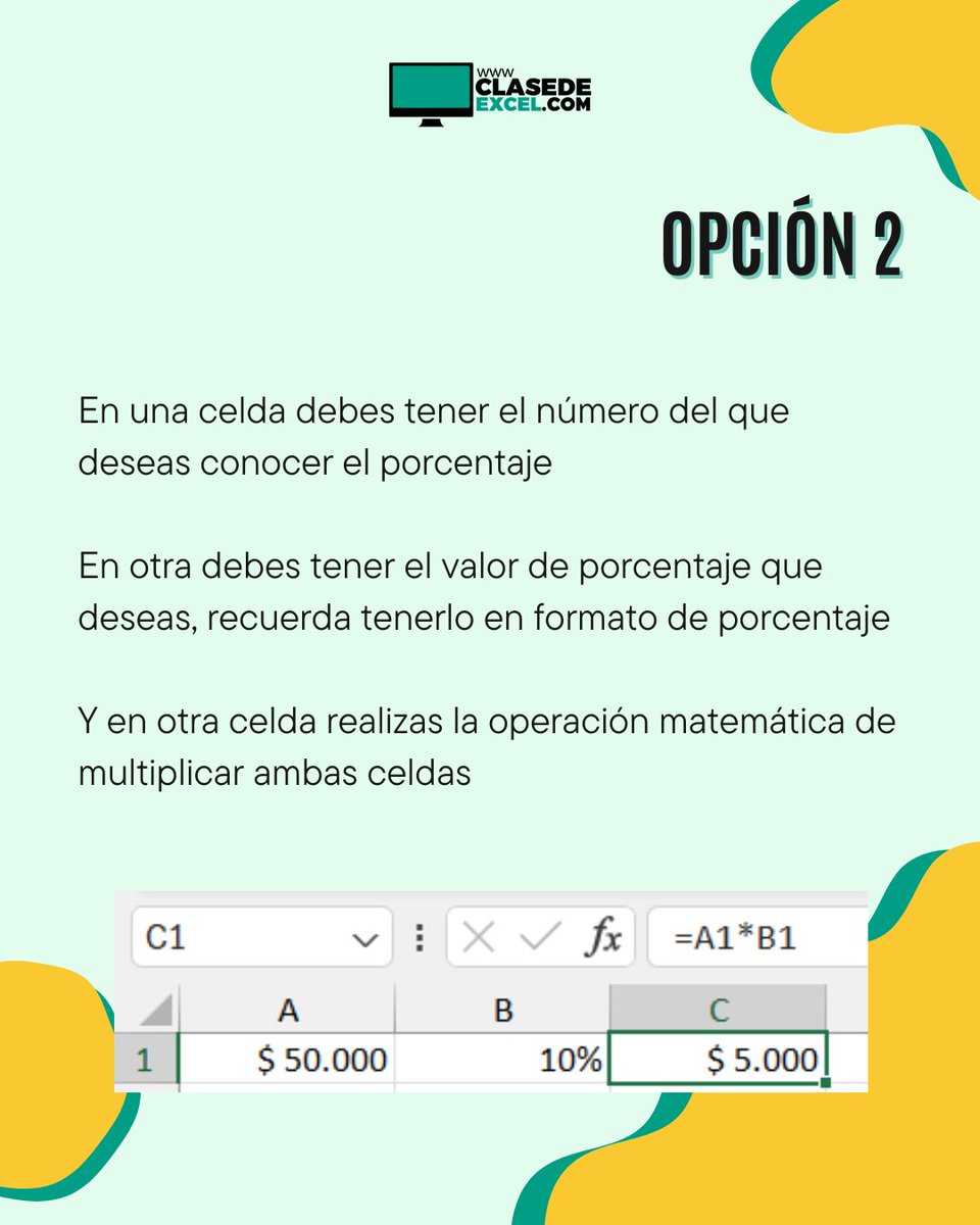 clasedeexcel's tweet image. ✅ Un cálculo tan común que deberías dominar al 100%. Te enseñamos paso a paso a obtener porcentajes en Excel de forma sencilla.
#ExcelBásico #TipsExcel #ClaseDeExcel #Productividad