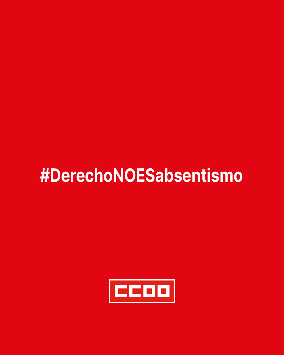 FSCdeCCOO's tweet photo. ❌ La baja médica para recuperarte tras un accidente laboral no es absentismo.

🤥 La recuperación es un derecho laboral que te corresponde. ¡Que no te engañen!

#DerechoNoEsAbsentismo https://t.co/8QC9XIUJ2P