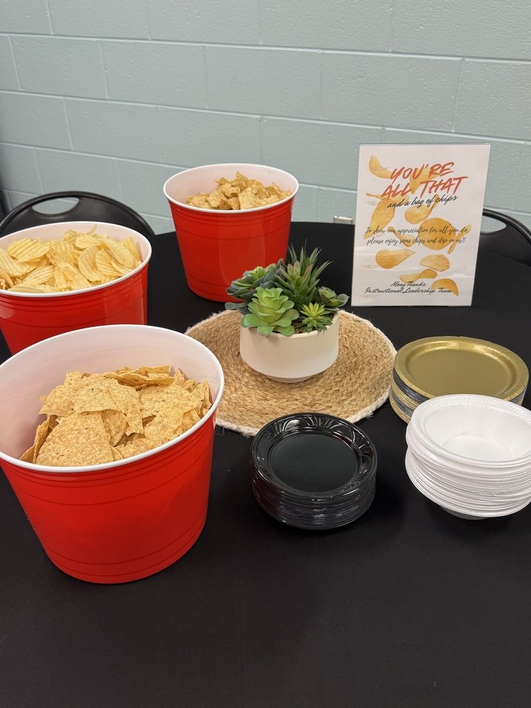 GRIPanthers's tweet photo. 🎉 Our faculty is all that and a bag of chips! To recognize our dedicated staff, we're thrilled to offer chips and dip as a small token of appreciation. Each person contributes uniquely to our learning environment, much like the diverse flavors of today’s treats. #CPScelebrates https://t.co/NPagO47GZv