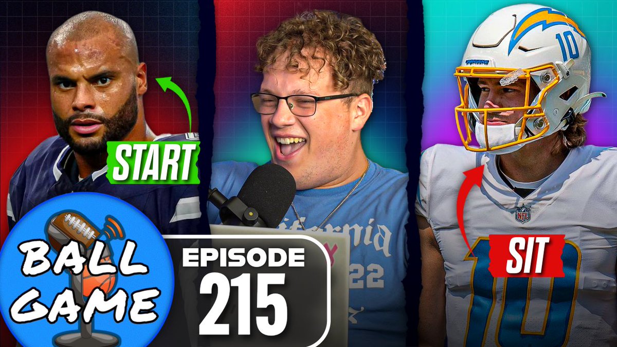 🚨BALLGAME EP215🚨

🔥Week 3 Fantasy Football Starts/Sits
🏈NFL Week 3 Pick ‘Em

✅Go check it out, leave a like, and subscribe to the channel!

youtu.be/TXu_HEdSyd0?si…