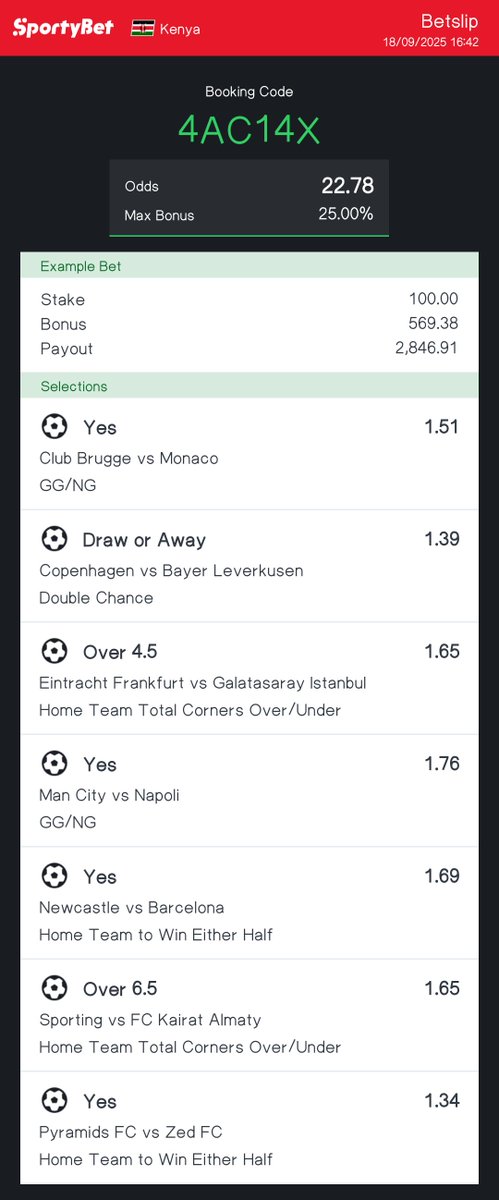 Today's hot late super is served 💪💪📌 sportybet.com/ke/?shareCode=…