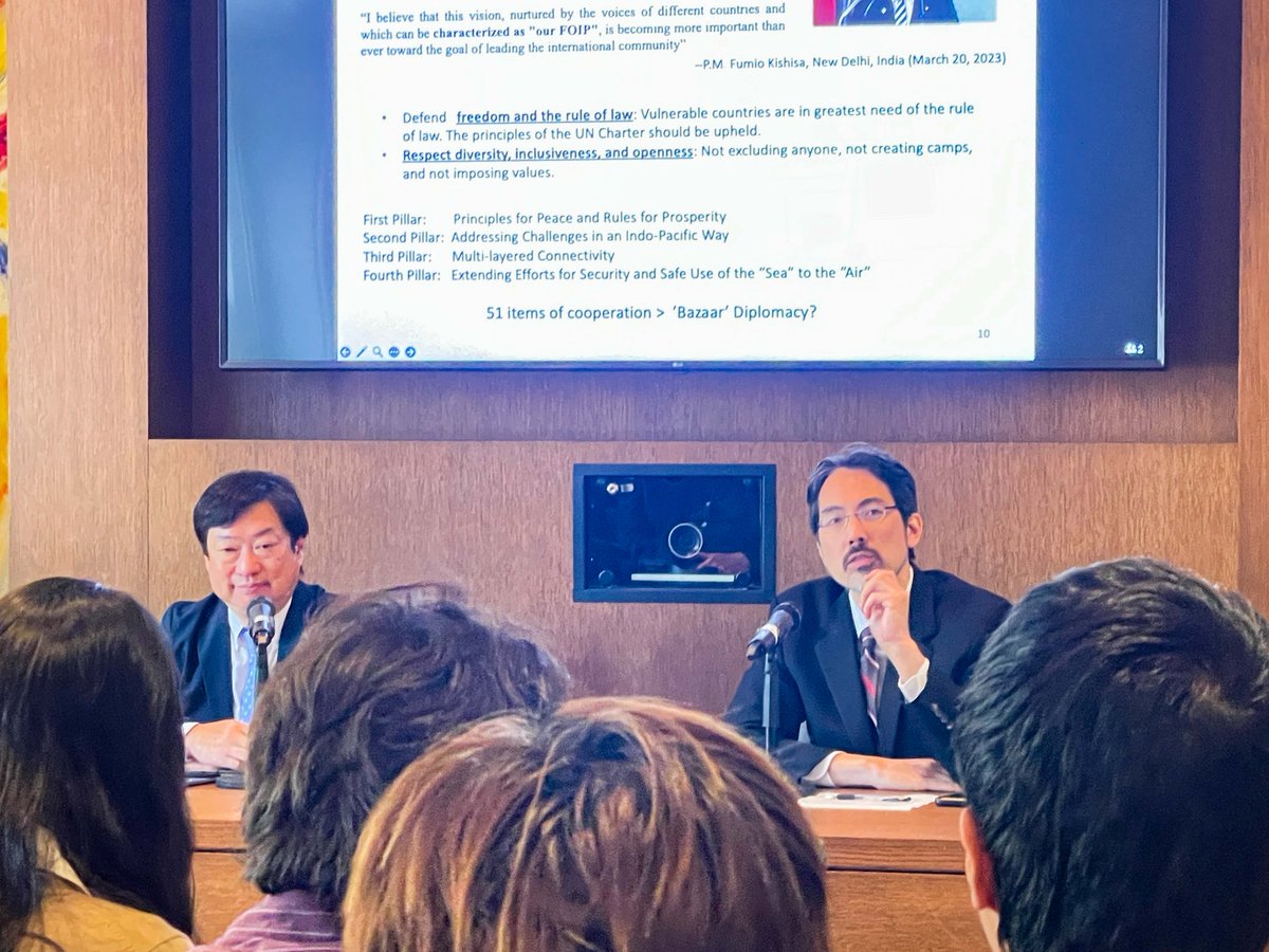 Consulate General of Japan in Toronto (@cgjapanto) on Twitter photo On Sept 15, <a href="/munkschool/">Munk School</a> hosted Prof. Jimbo Ken (Keio Univ./Int'l House of Japan) for a talk on "Free & Open Indo-Pacific: Anatomy of Japan's Geostrategy." He spoke on FOIP, East Asian security & Japan-Canada ties. Discussion was moderated by Prof. Philip Lipscy of <a href="/CSGJ_Munk/">Centre for the Study of Global Japan</a> On Sept 15, <a href="/munkschool/">Munk School</a> hosted Prof. Jimbo Ken (Keio Univ./Int'l House of Japan) for a talk on "Free & Open Indo-Pacific: Anatomy of Japan's Geostrategy." He spoke on FOIP, East Asian security & Japan-Canada ties. Discussion was moderated by Prof. Philip Lipscy of <a href="/CSGJ_Munk/">Centre for the Study of Global Japan</a>