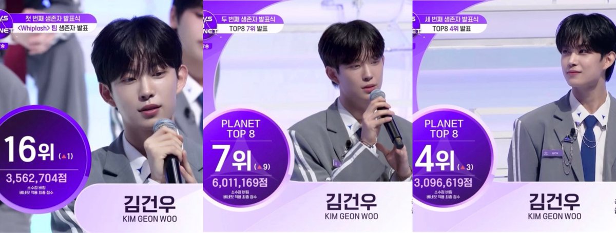 김건우 16위-7위-4위 성장서사 너무 감동적이고