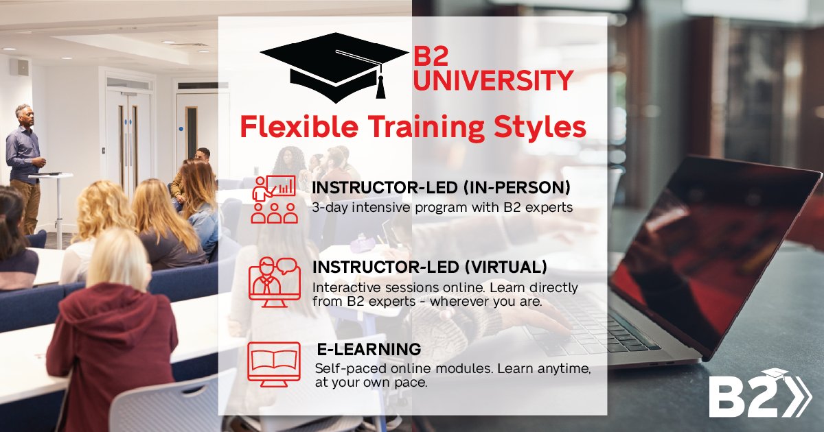 B2Payments's tweet photo. When it comes to learning in payments, the right format makes all the difference. That’s why B2 University offers multiple training styles to match your goals:

🎓 Instructor-led (in-person or virtual)
💻 eLearning

Explore all available training options: https://t.co/IGfNudfpLa https://t.co/ekO2V2gRJU