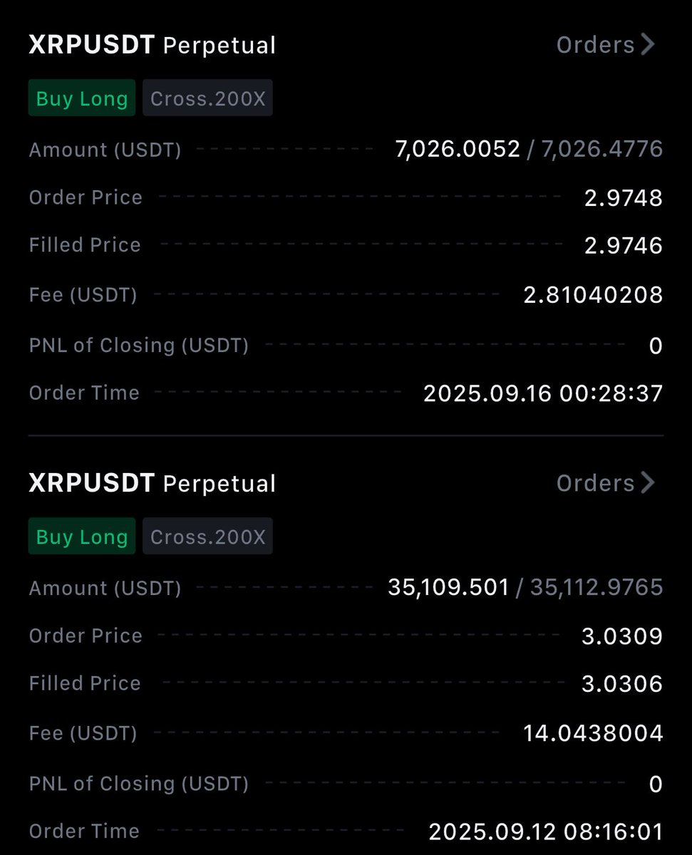DK64Trades's tweet image. Longed $300k $XRP from 09/12 to 09/17 

From $2.97-3.05 

I’ll keep over committing &amp;amp; doing my part as a delusional visionary as long as 2.60s hold. coming from someone holding 1.4 million xrp .50s avg. yes I’m still buying it at $3. 

#Bridge2XRPL